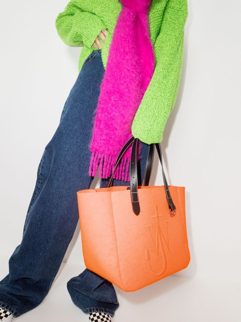 Orange Belt Felt Tote Bag