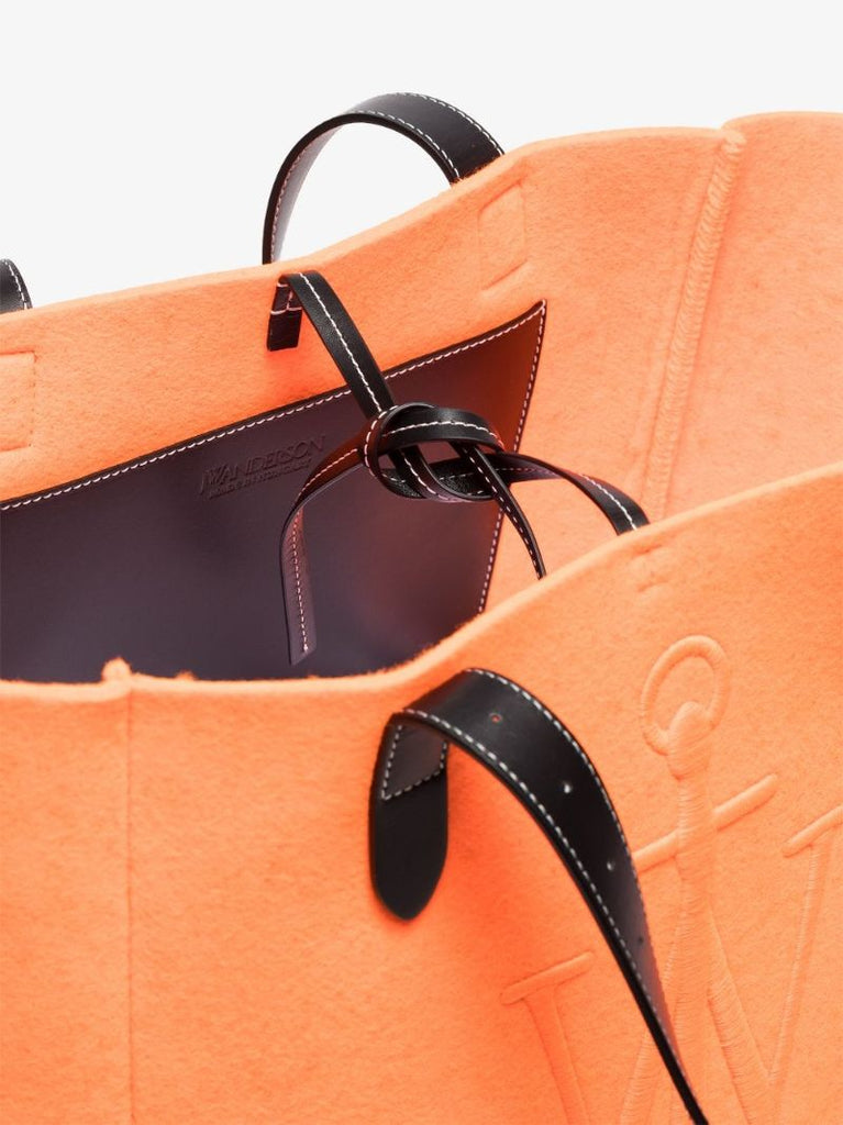 Orange Belt Felt Tote Bag