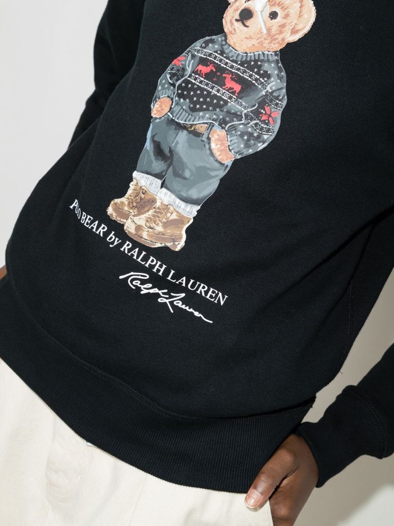 Polo Bear Print Hoodie