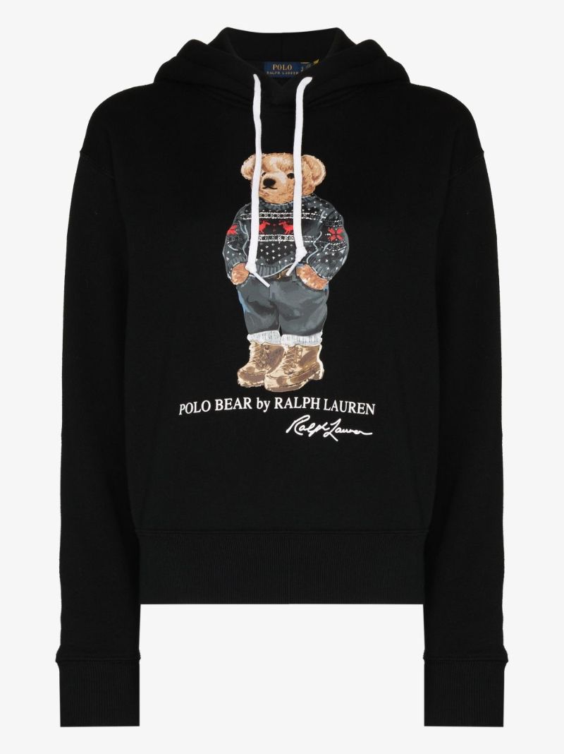 Polo Bear Print Hoodie