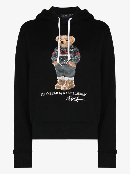Polo Bear Print Hoodie