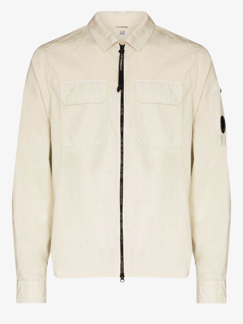 Zip-up Cotton Shirt