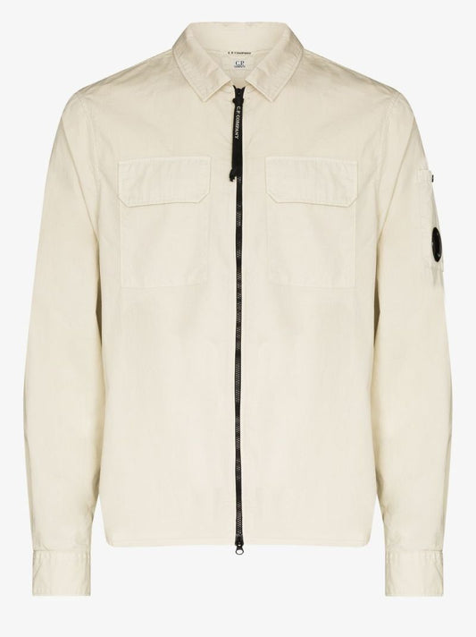 Zip-up Cotton Shirt