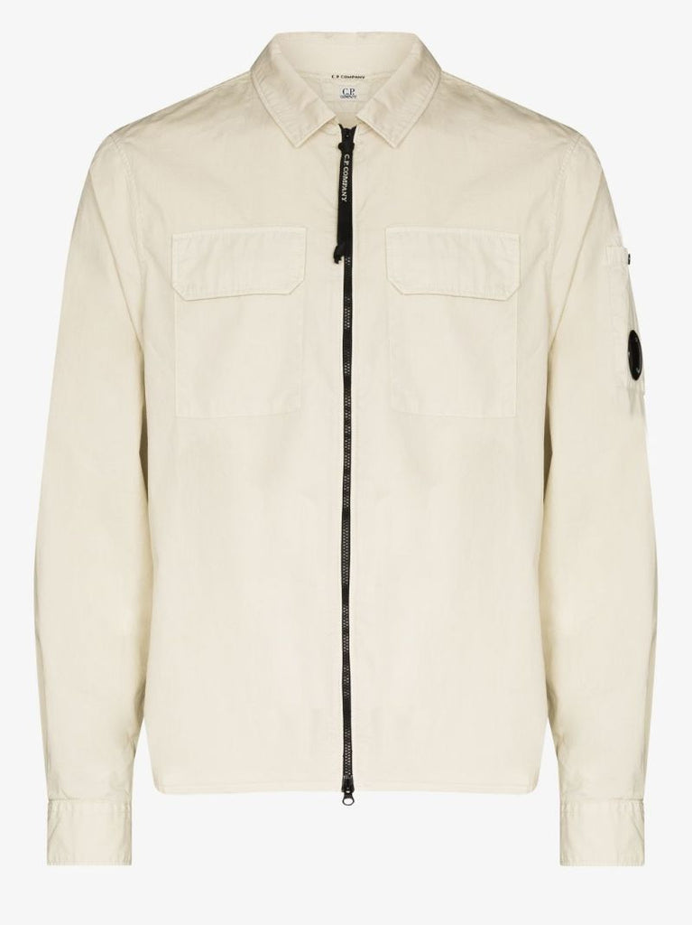 Zip-up Cotton Shirt