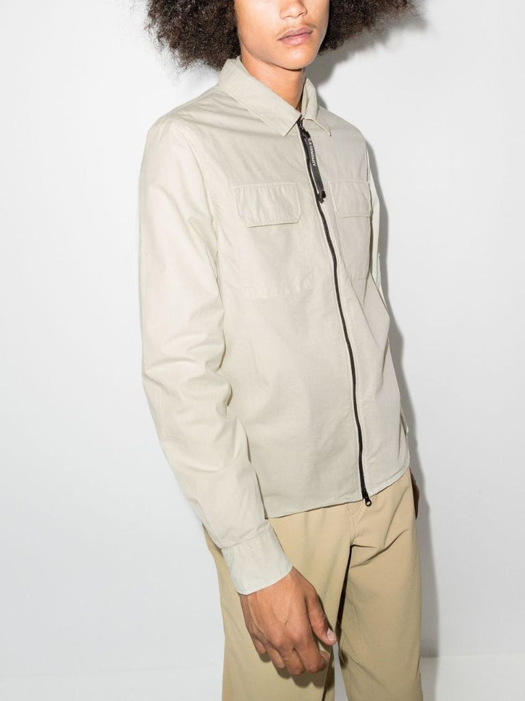 Zip-up Cotton Shirt