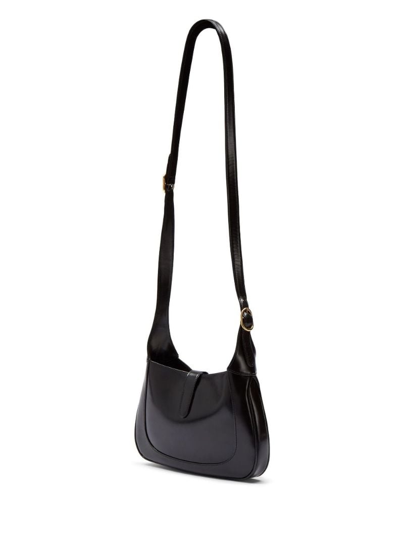 Black Jackie Medium Leather Shoulder Bag