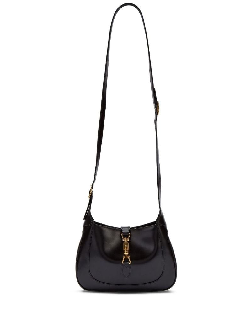 Black Jackie Medium Leather Shoulder Bag