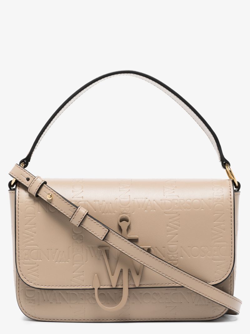 Neutral Leather Cross Body Bag