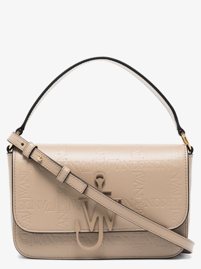 Neutral Leather Cross Body Bag