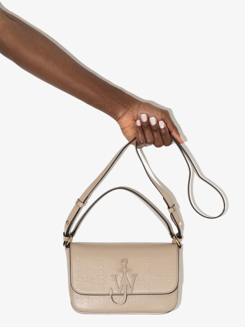 Neutral Leather Cross Body Bag