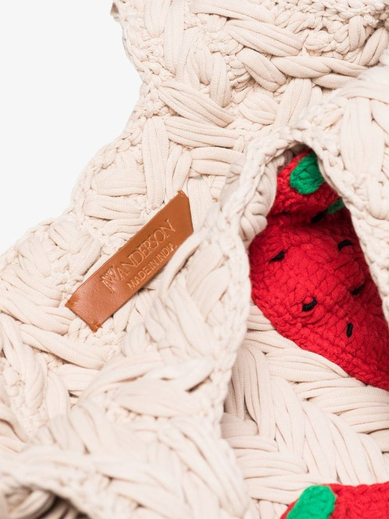 Strawberry Knit Tote Bag
