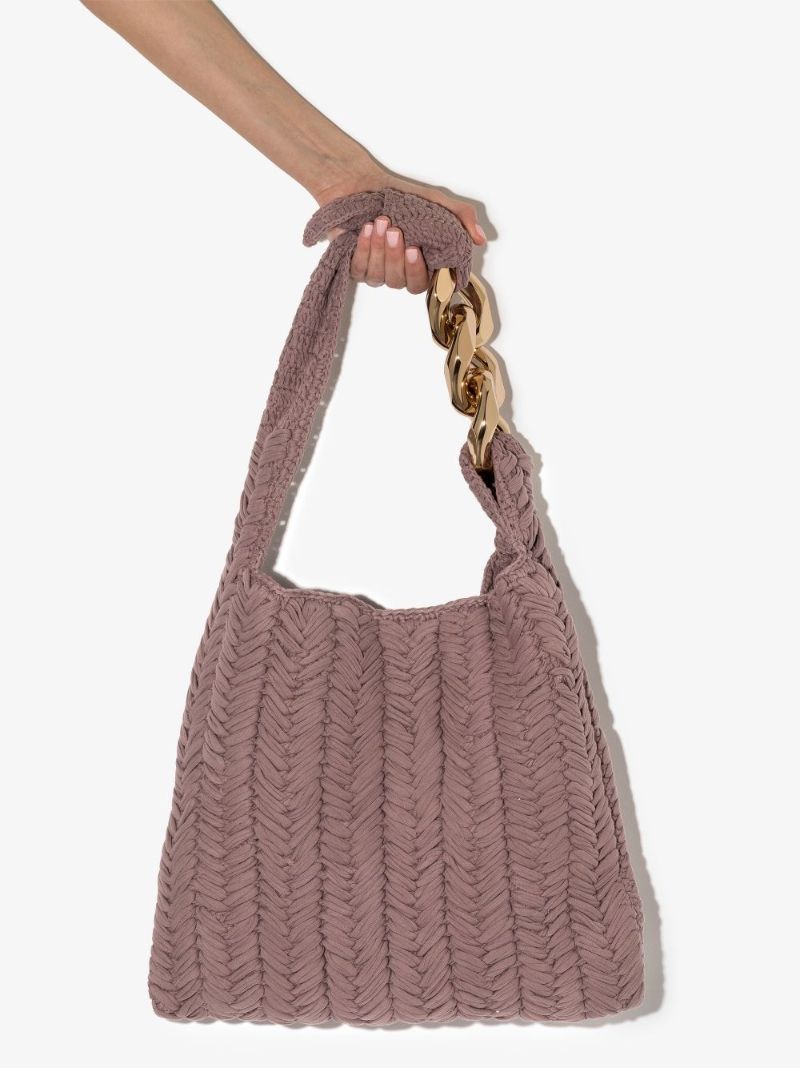 Purple Small Chain Hobo Bag