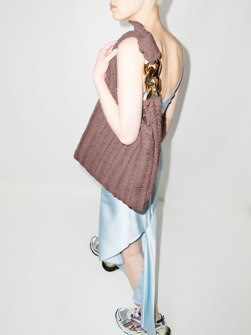 Purple Small Chain Hobo Bag