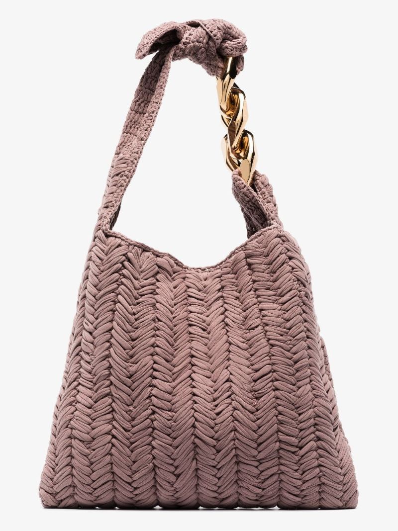 Purple Small Chain Hobo Bag