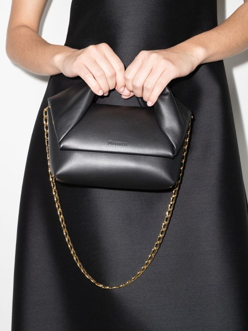 Black Twister Mini Leather Shoulder Bag