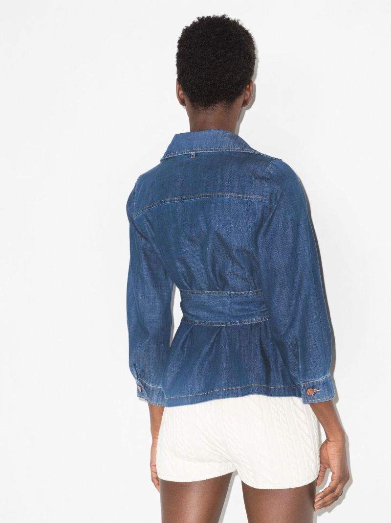 LavalliÃ_x0083_Â¨re Denim Blouse