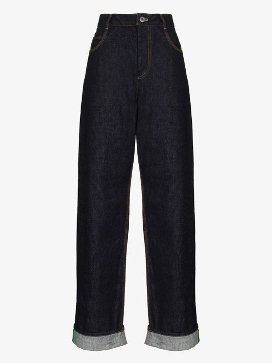 Blue Straight-leg Jeans