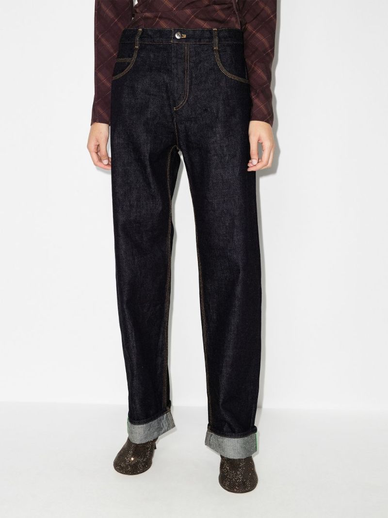 Blue Straight-leg Jeans