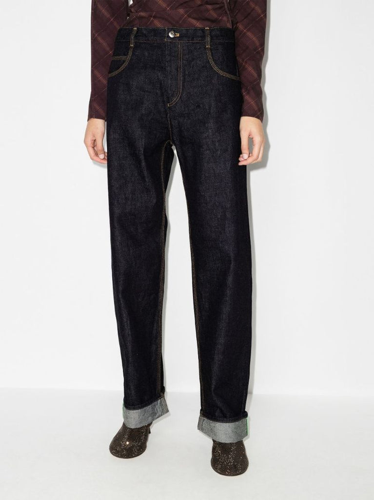 Blue Straight-leg Jeans