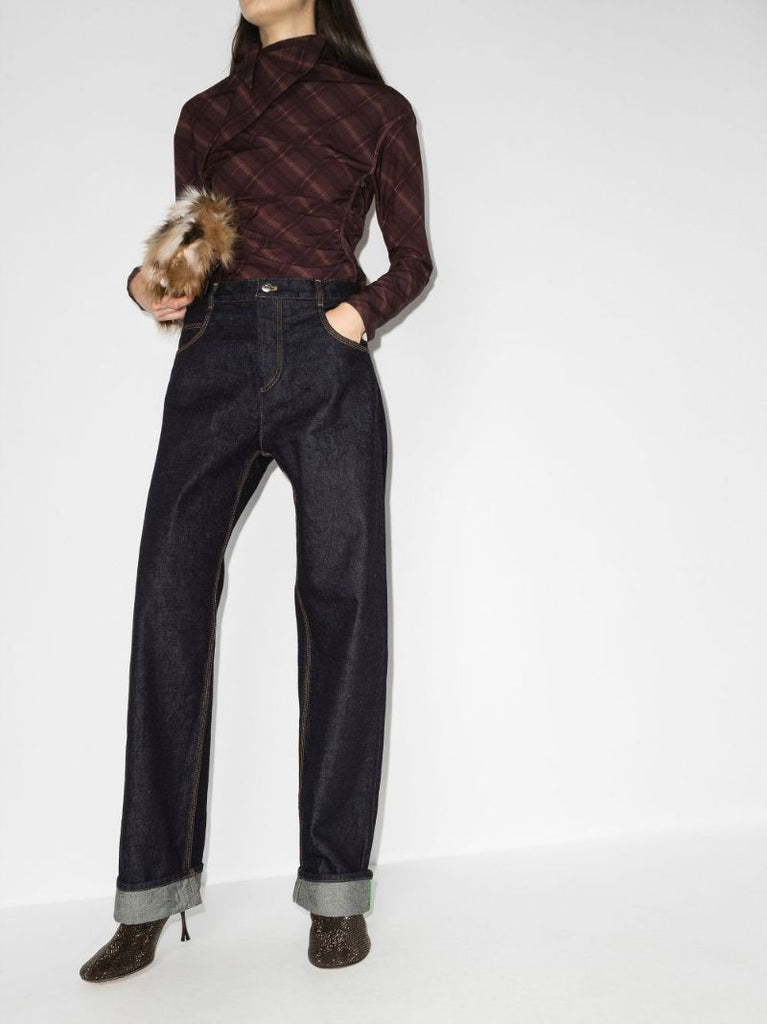 Blue Straight-leg Jeans