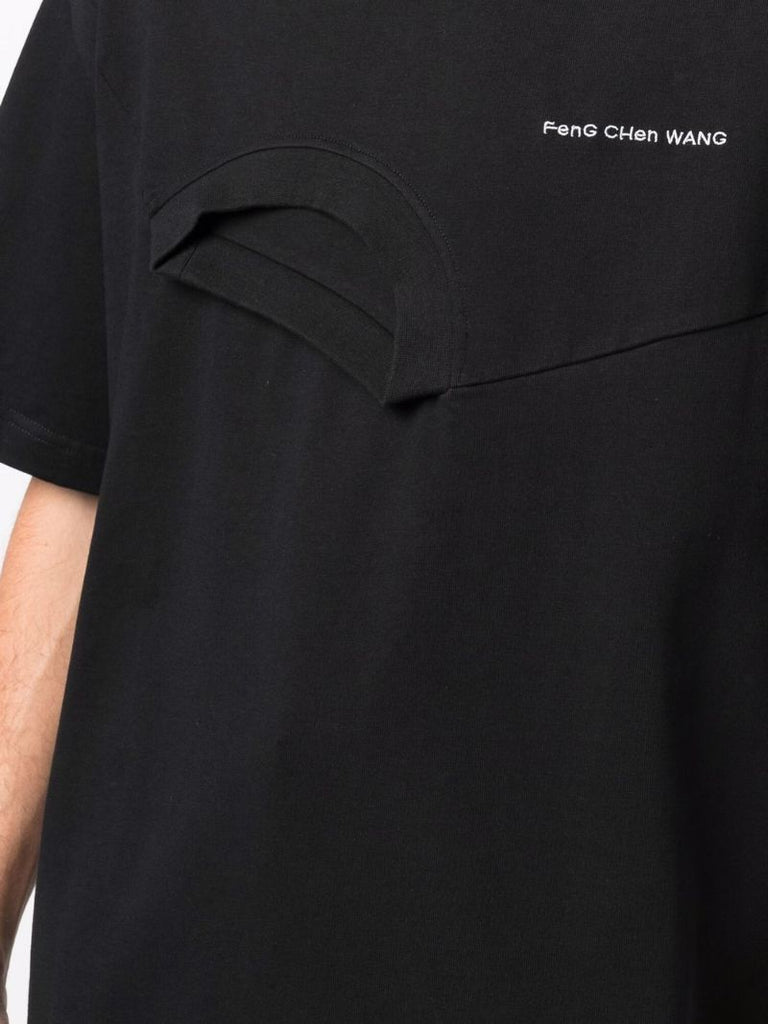 Black Logo Embroidered T-shirt