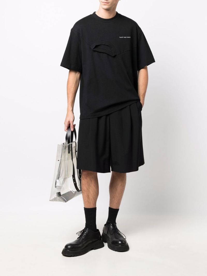 Black Logo Embroidered T-shirt