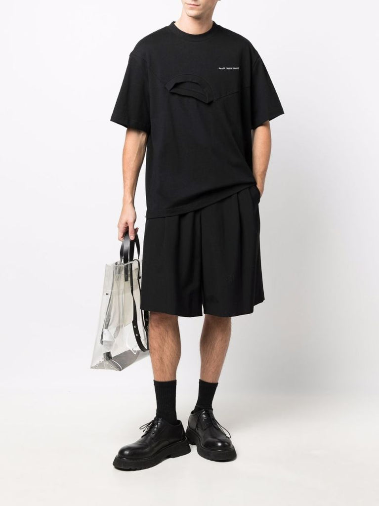 Black Logo Embroidered T-shirt