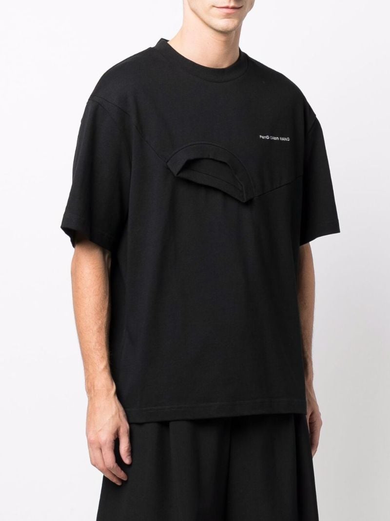Black Logo Embroidered T-shirt