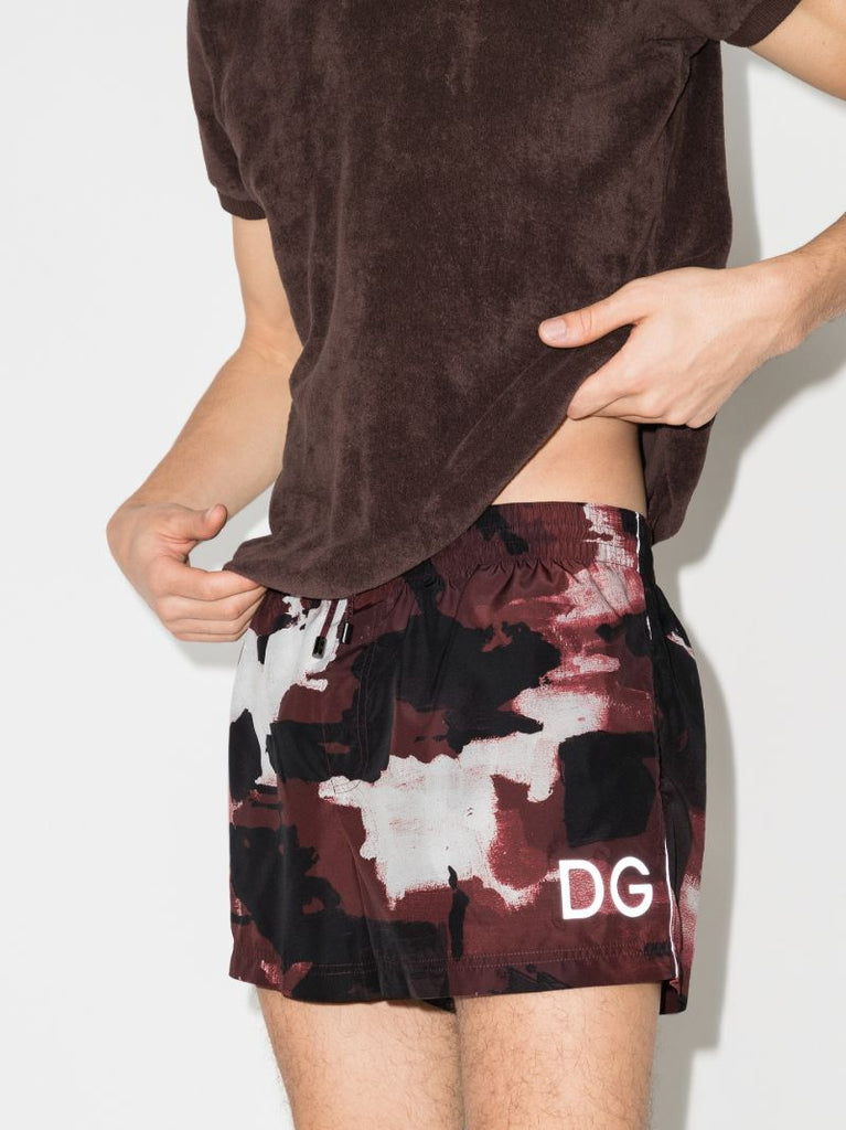 Camouflage Print Swim Shorts