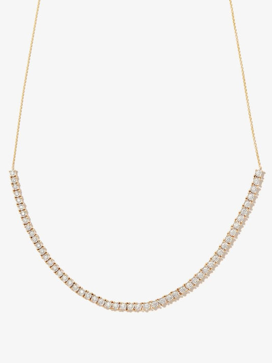 14k Yellow Gold Ava Bea Diamond Tennis Necklace