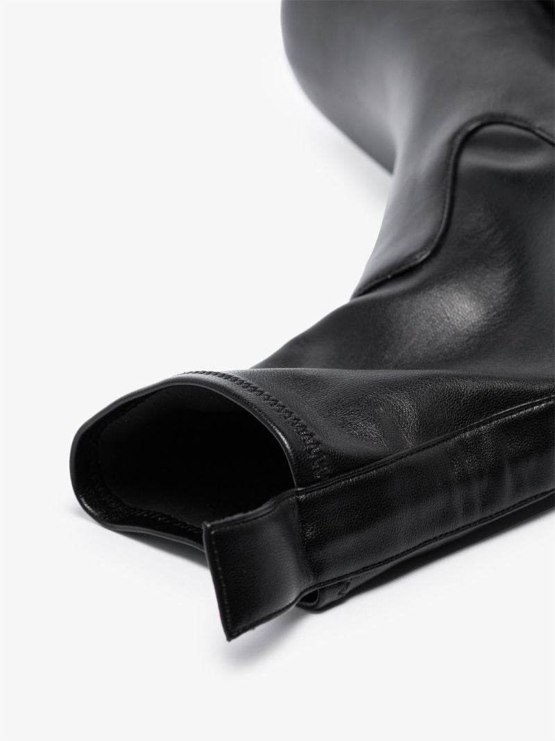 X Rosie Huntington-whiteley Black Rosie 11 Faux Leather Ankle Boots