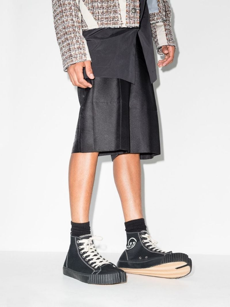 Black Tabi High Top Sneakers