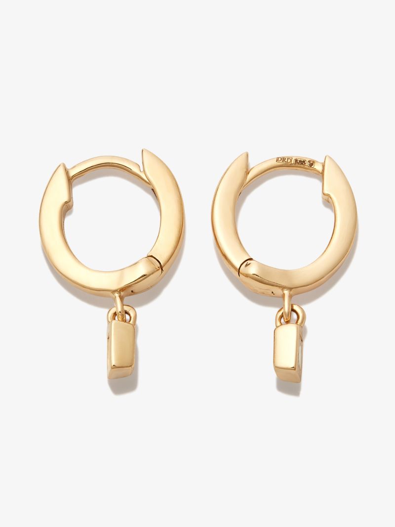 14k Yellow Gold Sadie Pearl Mini Diamond Huggie Earrings