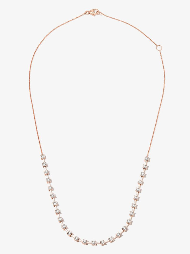 14k Rose Gold Ava Bea Interval Diamond Tennis Necklace