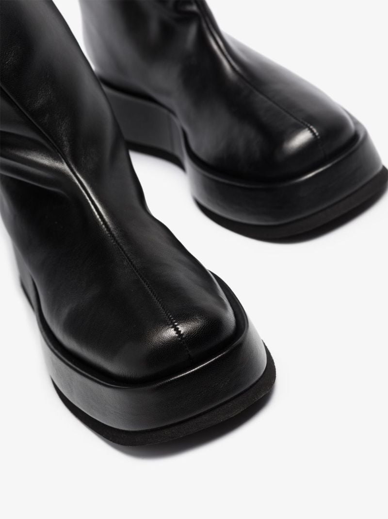 X Rosie Huntington-whiteley Black Rosie 10 Over-the-knee Faux Leather Boots