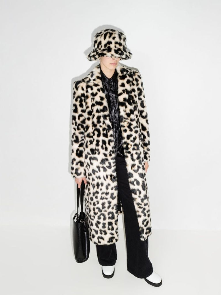 Leopard-print Faux-fur Coat
