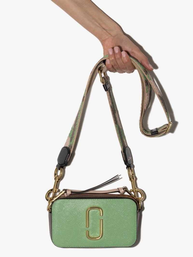 Green Snapshot Leather Cross Body Bag