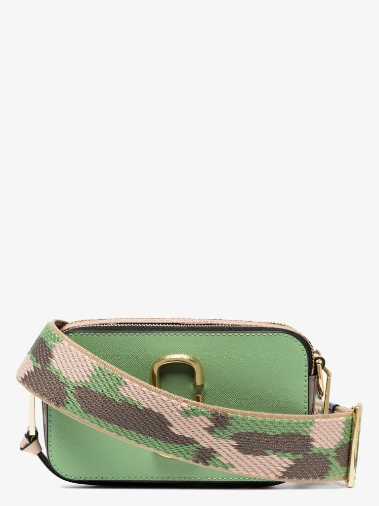Green Snapshot Leather Cross Body Bag