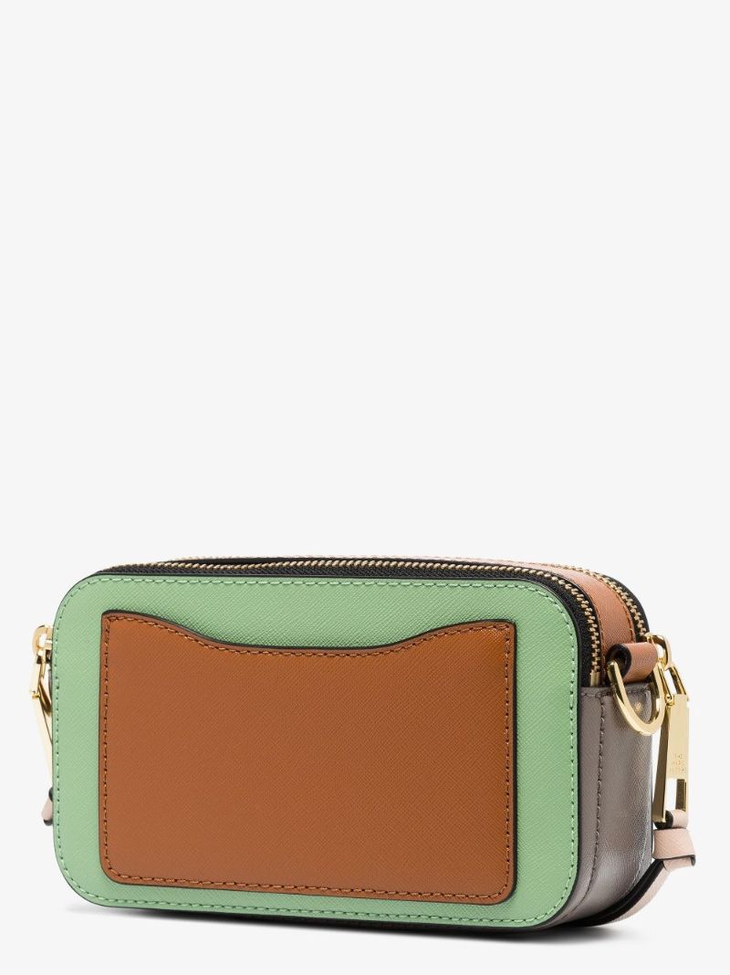 Green Snapshot Leather Cross Body Bag