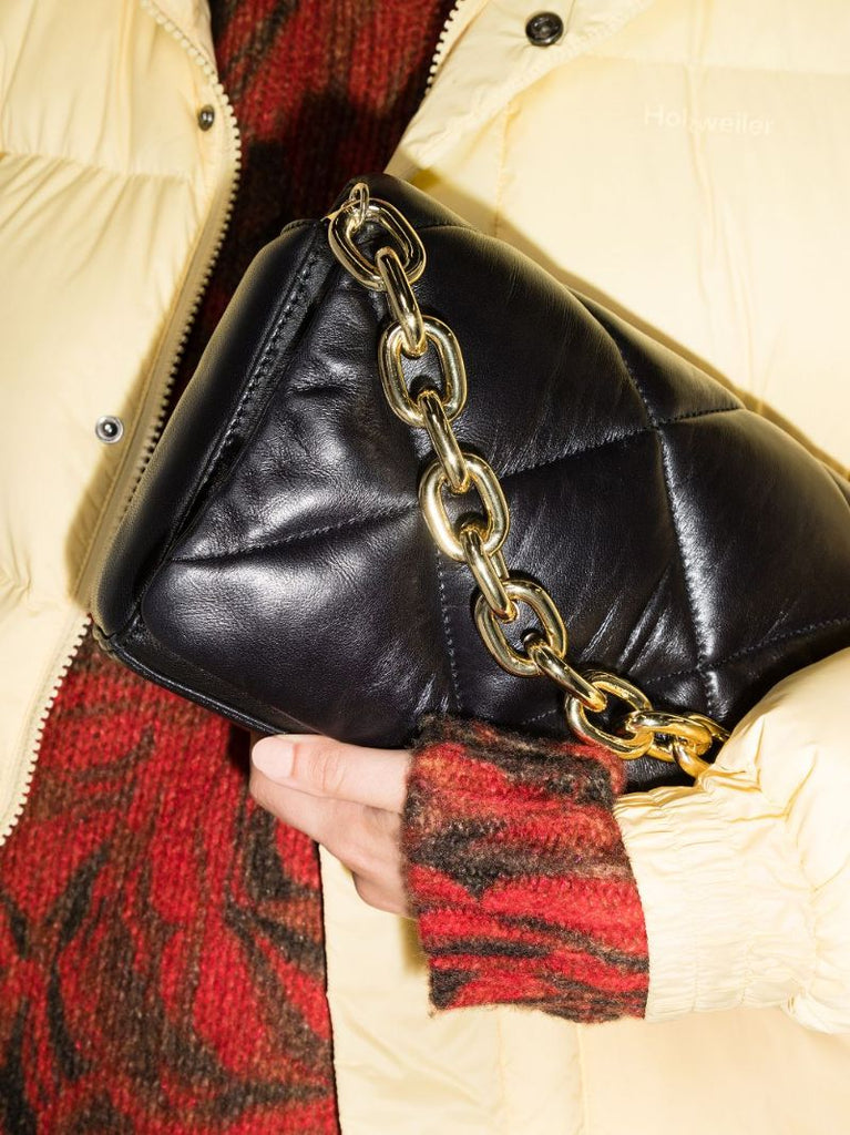Black Brynnie Quilted Leather Shoulder Bag
