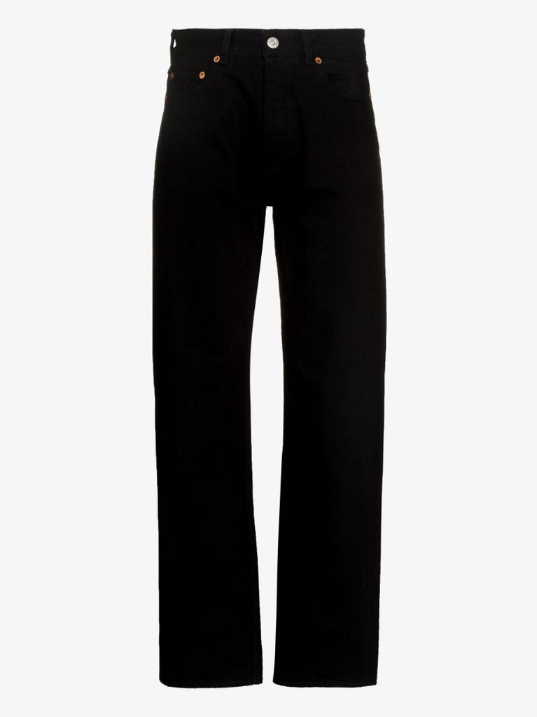 Linear Cut Straight Leg Jeans