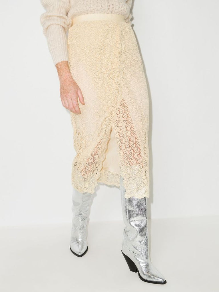 Evelina Wrap Effect Midi Skirt