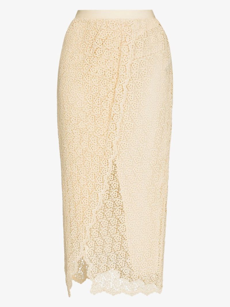 Evelina Wrap Effect Midi Skirt