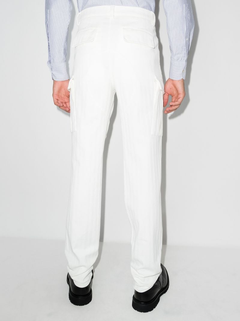Straight Leg Cotton Cargo Trousers