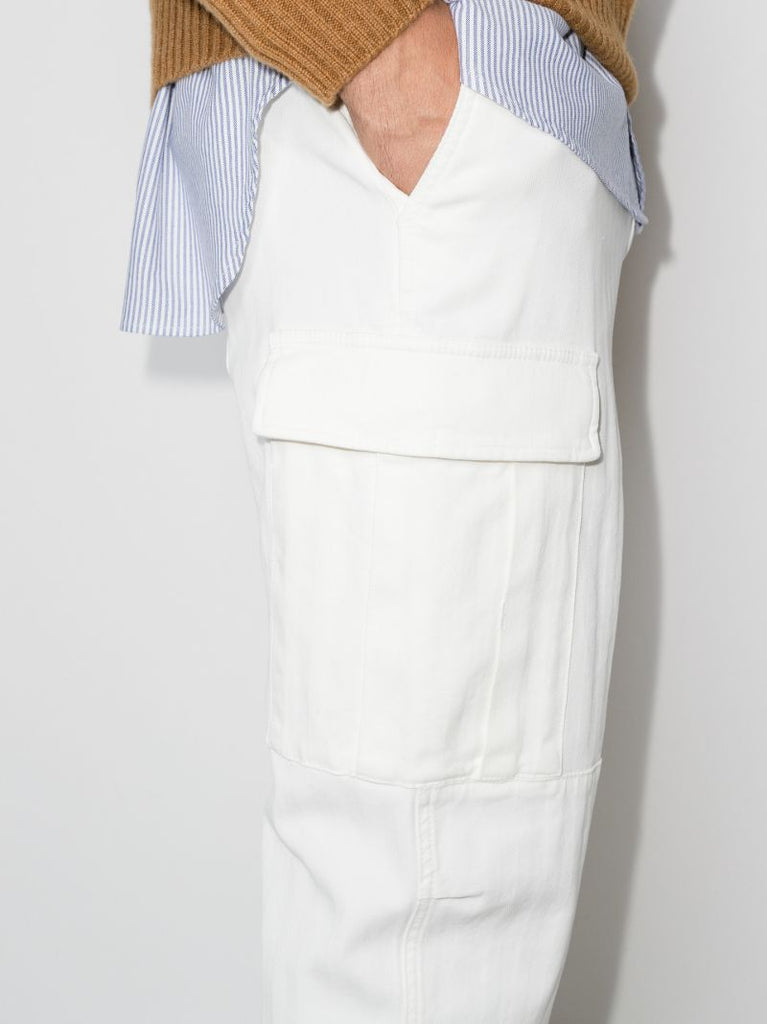 Straight Leg Cotton Cargo Trousers