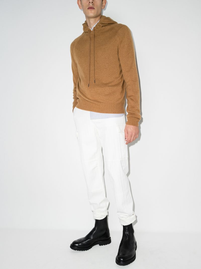 Straight Leg Cotton Cargo Trousers
