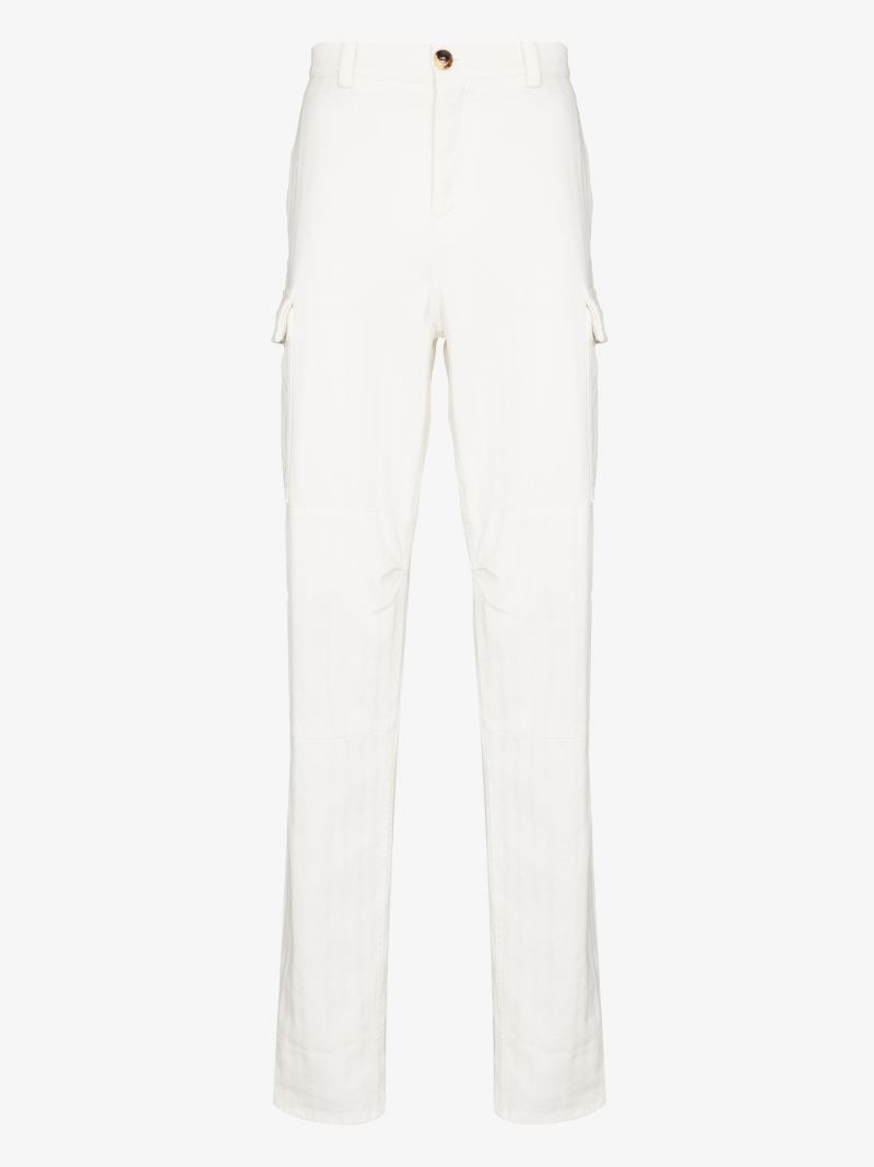 Straight Leg Cotton Cargo Trousers