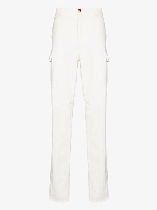 Straight Leg Cotton Cargo Trousers