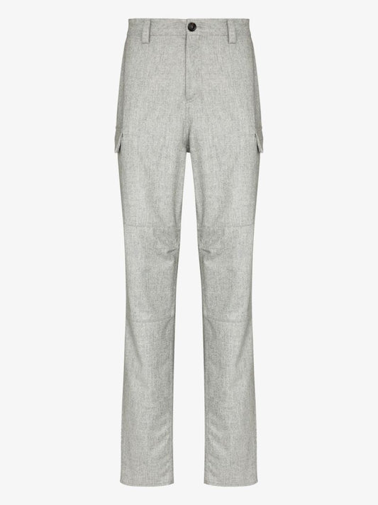 Tapered Wool Cargo Trousers