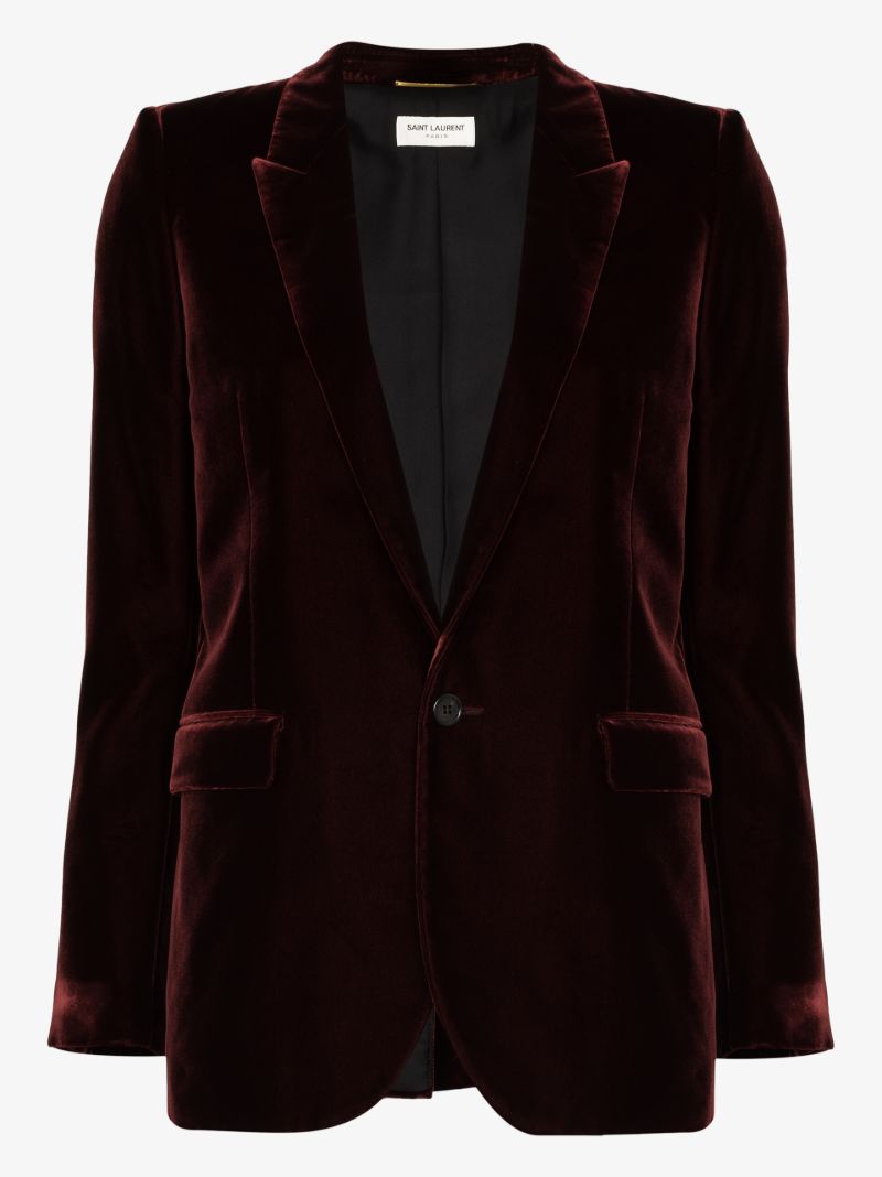 Single-breasted Velvet Blazer